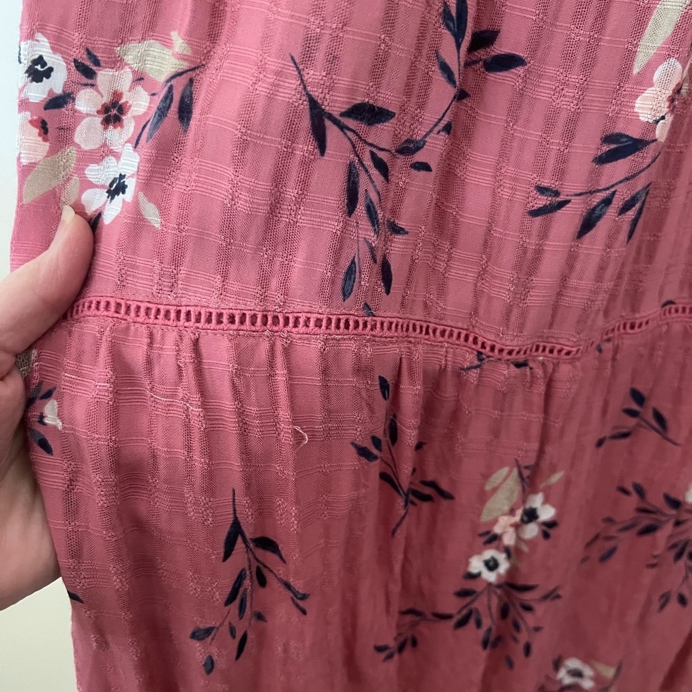 J Jill Floral Pink Sleeveless Maxi Dress - Picture 4 of 8